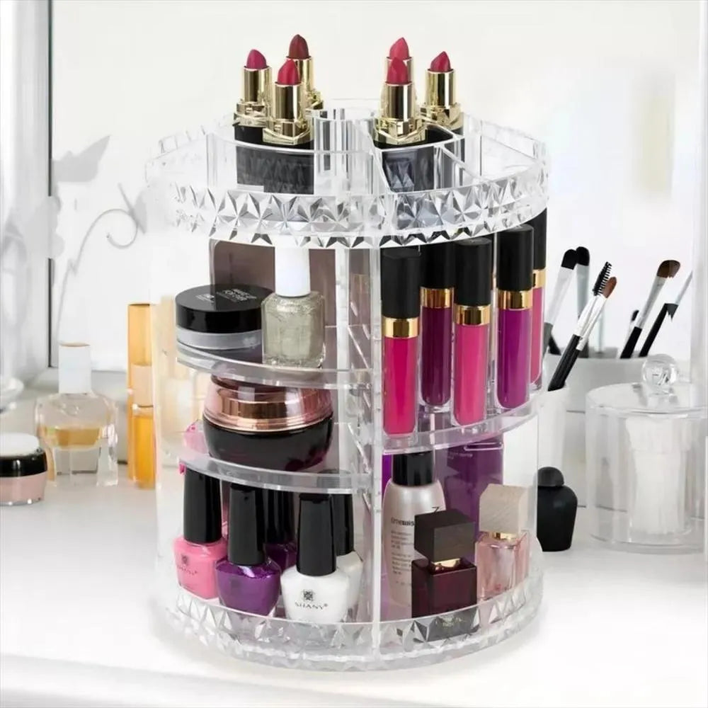 Organizador de Maquillaje Giratorio 360° con 6 Niveles Ajustables