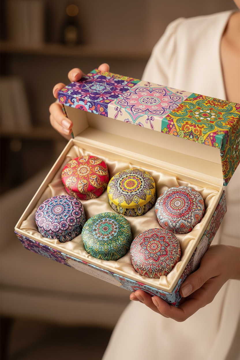 Caja regalo velas mandalas