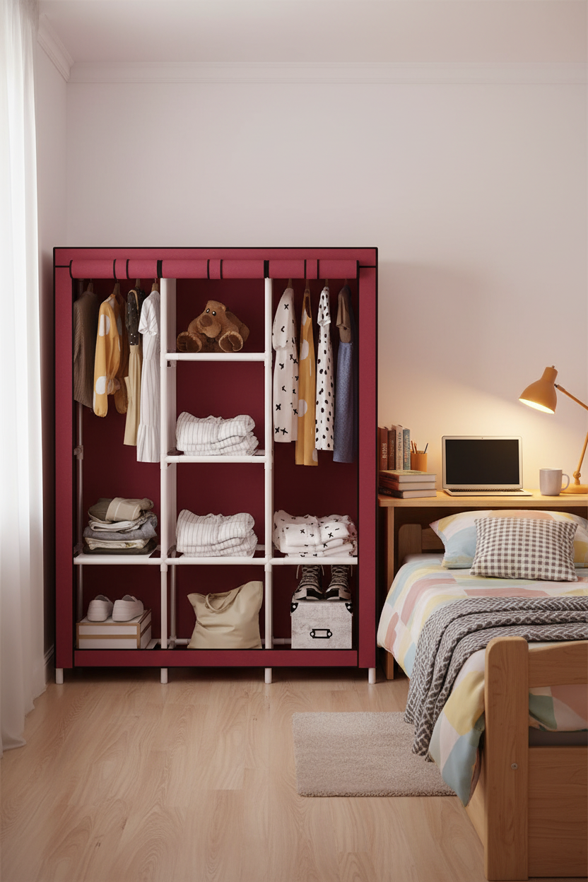 Closet en habitación pequeña