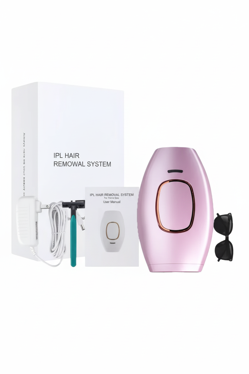 Depiladora IPL con accesorios