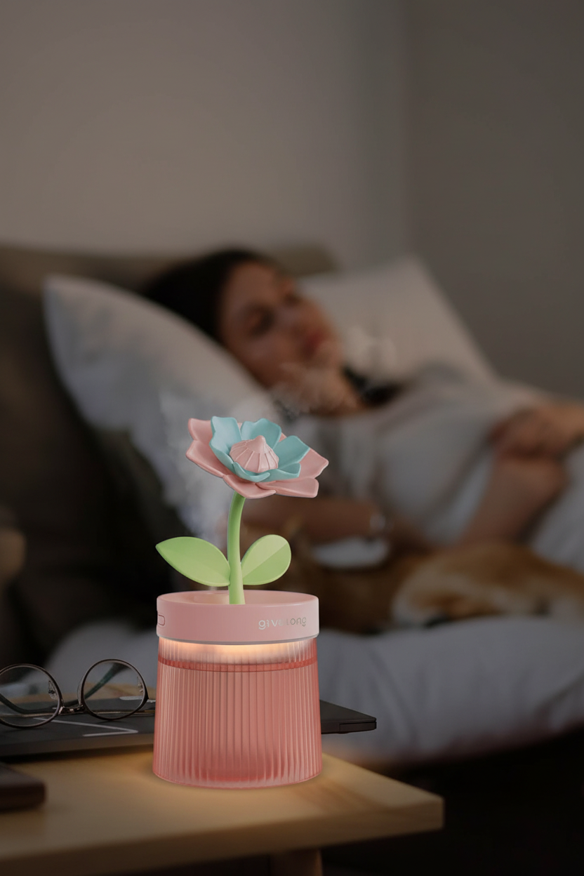 Difusor flor en dormitorio
