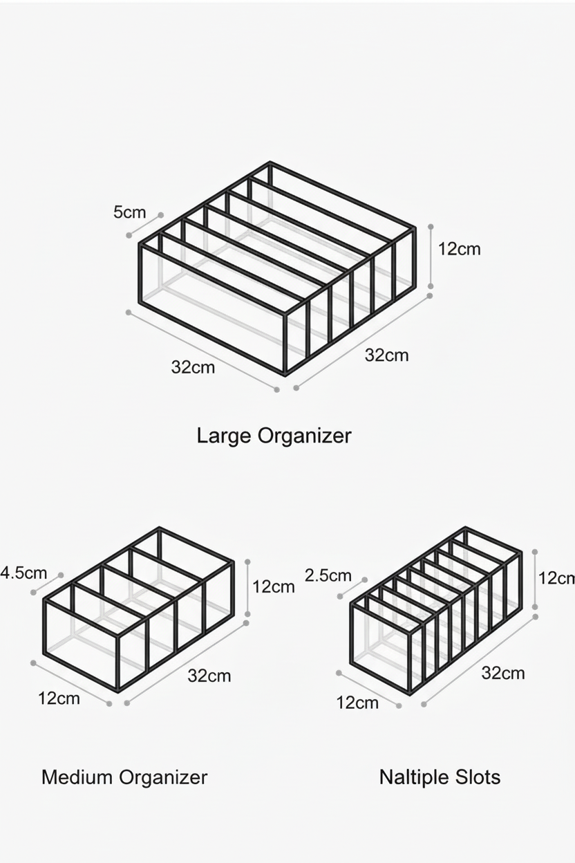 Dimensiones de los organizadores