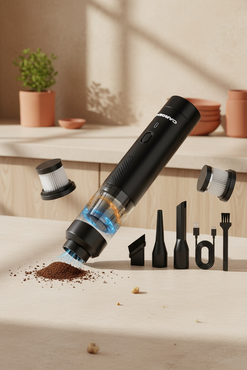 Aspiradora Portátil EG-121 en cocina moderna – sin personas