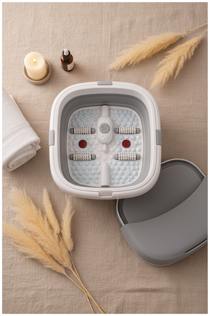 Flat lay wellness con accesorios spa