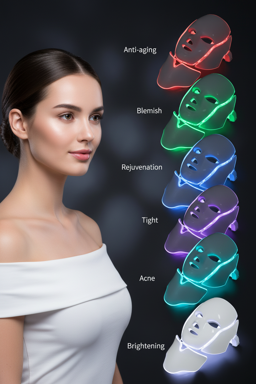 Máscara en 7 colores diferentes