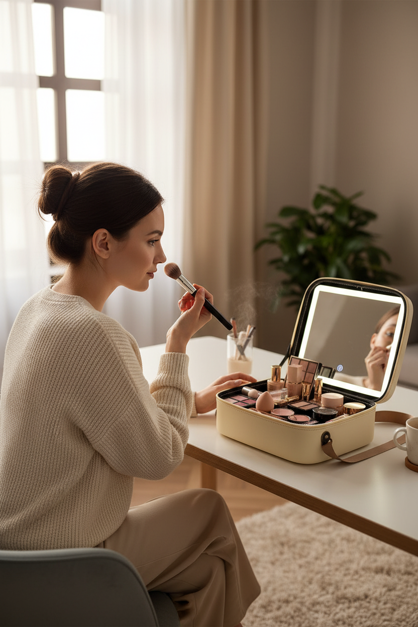 Cosmetiquera con Espejo LED